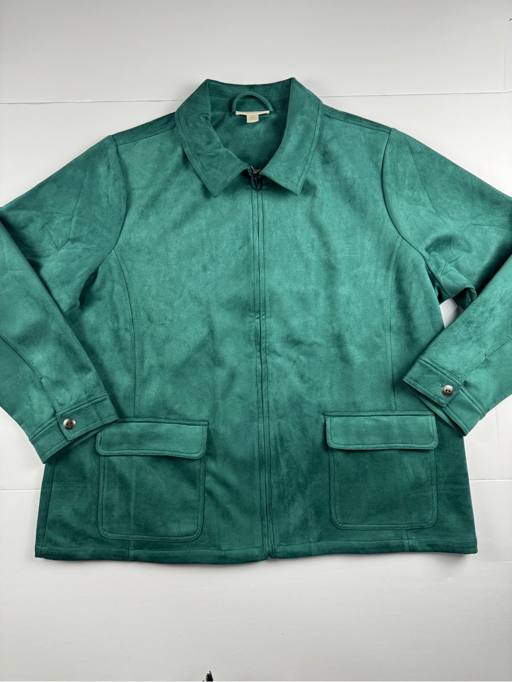 Appleseed's Teal Green Suede Zip Jacket